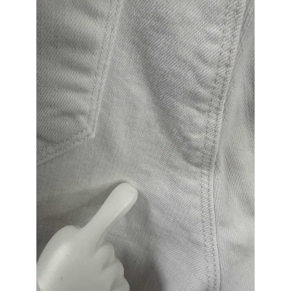 L'Agence Kendra Cropped Flare Jeans High Rise White Frayed Hem Denim Size 27 - Picture 16 of 16
